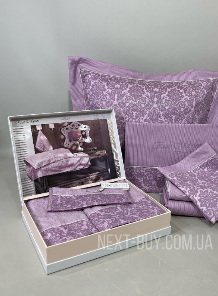 Постільна білизна Maison D'or Rose Marine Bej 160x220см сатин із стразами - Зображення 6