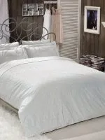 Постельное белье Maison D'or Rose Marine Beyaz 160x220смх2шт сатин со стразами