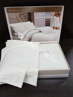 Постільна білизна Maison D'or Queen 200x220см сатин з мереживом - Зображення 5