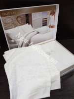 Постільна білизна Maison D'or Queen 200x220см сатин з мереживом