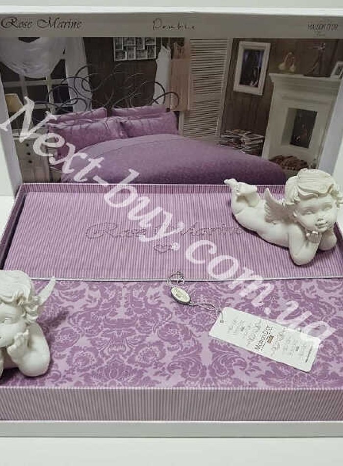 Постільна білизна Maison D'or Rose Marine Murdum 160x200см сатин із стразами - Зображення 4