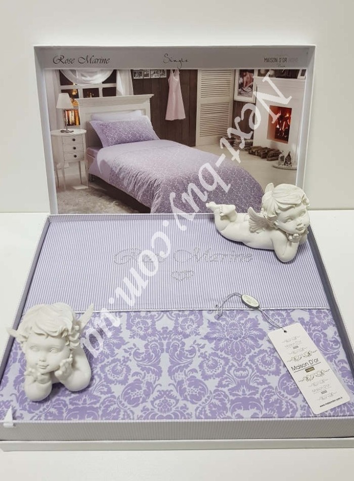 Постільна білизна Maison D'or Rose Marine Lilac 200x220см сатин із стразами - Зображення 2