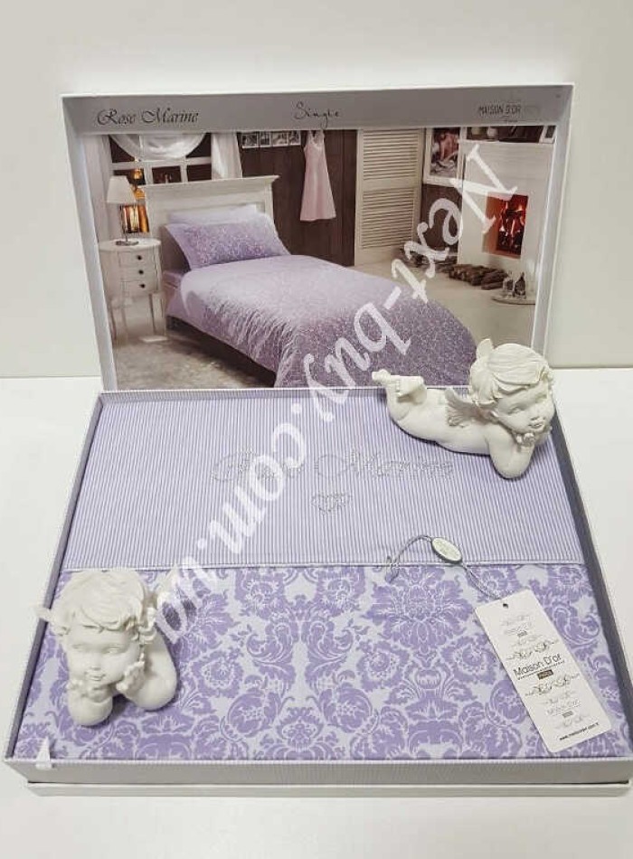 Постільна білизна Maison D'or Rose Marine Lilac 160x220смх2шт сатин із стразами - Зображення 3