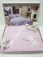 Постільна білизна Maison D'or Rose Marine Pembe 160x200см сатин із стразами
