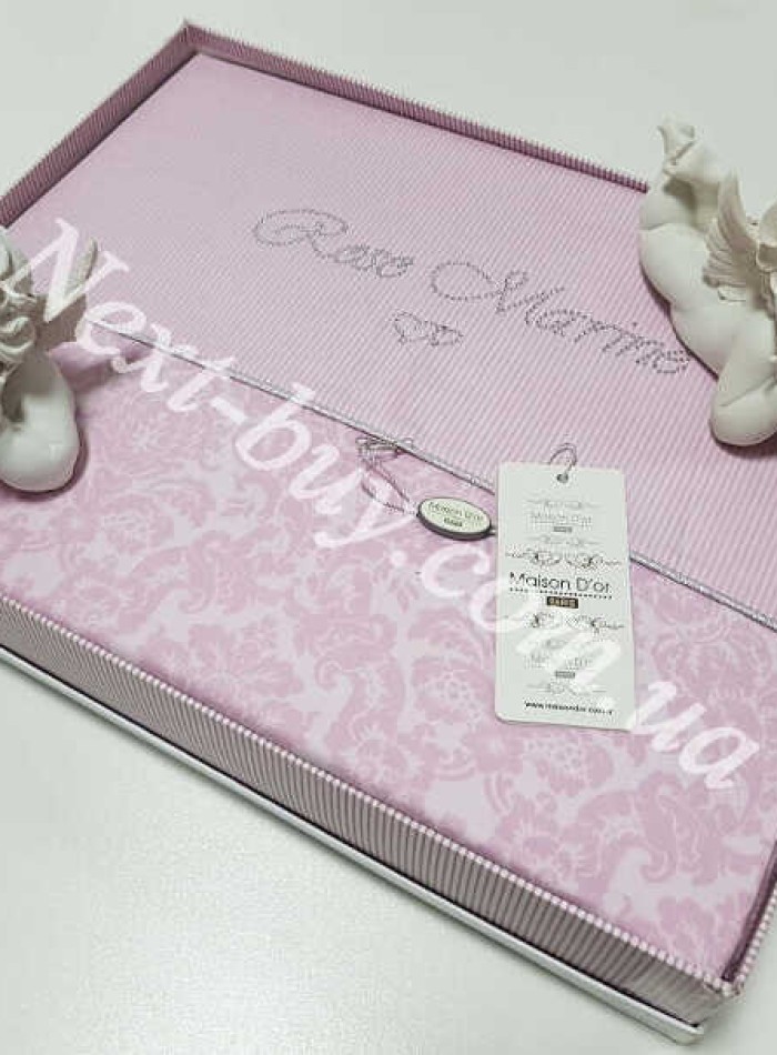 Постільна білизна Maison D'or Rose Marine Pembe 160x220смх2шт сатин із стразами - Зображення 2
