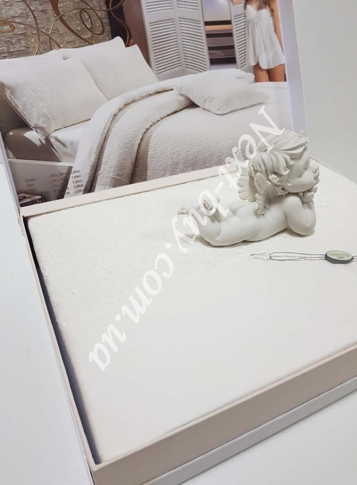 Постільна білизна Maison D'or Rose Marine Beyaz 200x220см сатин із стразами - Зображення 3