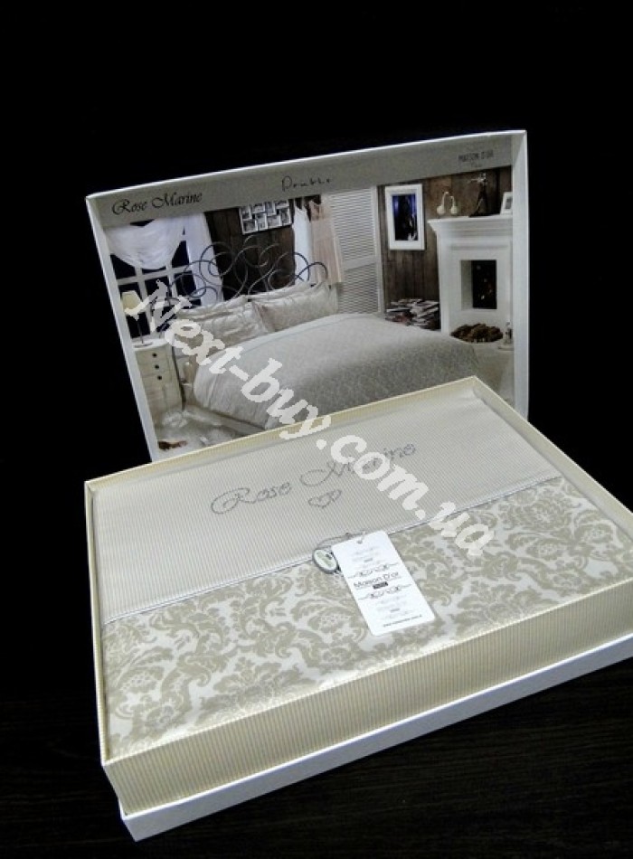 Постільна білизна Maison D'or Rose Marine Ecru 200x220см сатин із стразами - Зображення 2