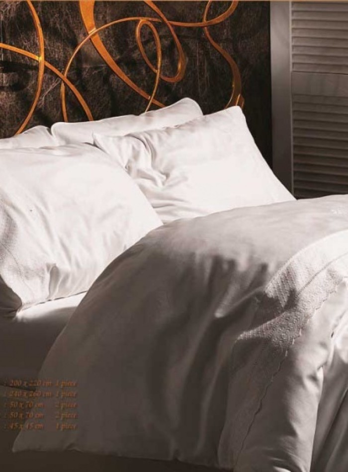 Постільна білизна Maison D'or Bonne Nuit 200x220см сатин делюкс з мереживом - Зображення 2