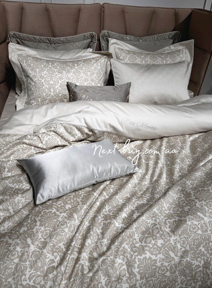 Постельное белье Maison D'or Rose Marine Bej 200x220см сатин со стразами — изображение 2