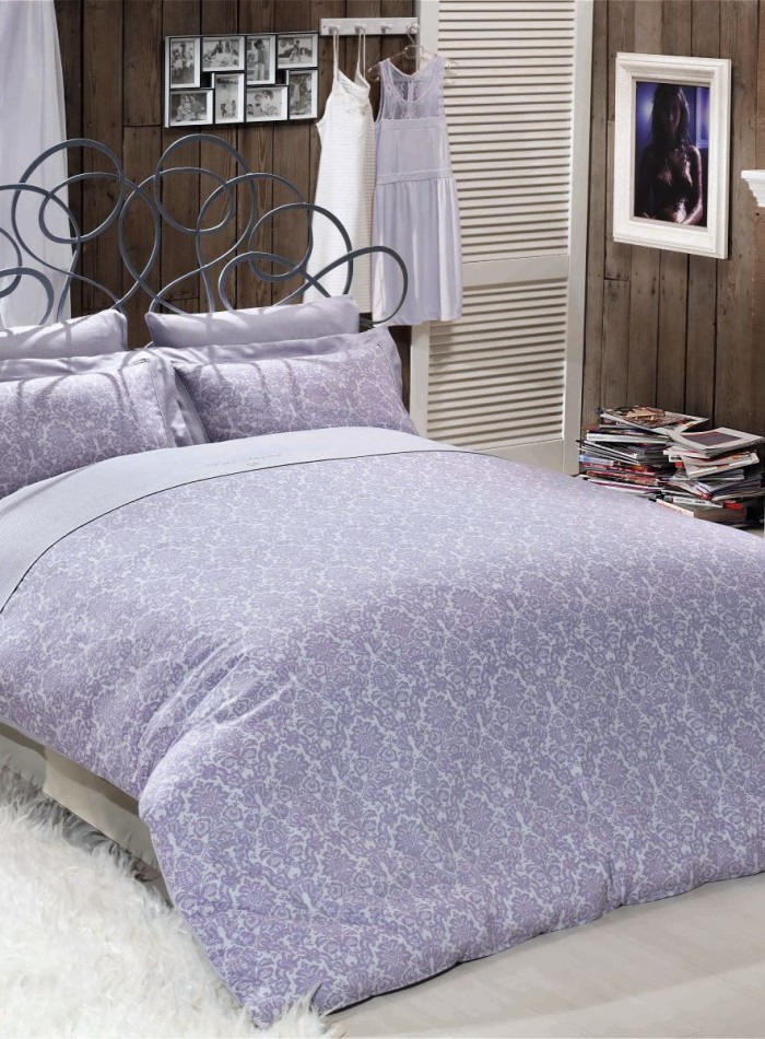 Постільна білизна Maison D'or Rose Marine Lilac 160x200см сатин із стразами - Зображення 5