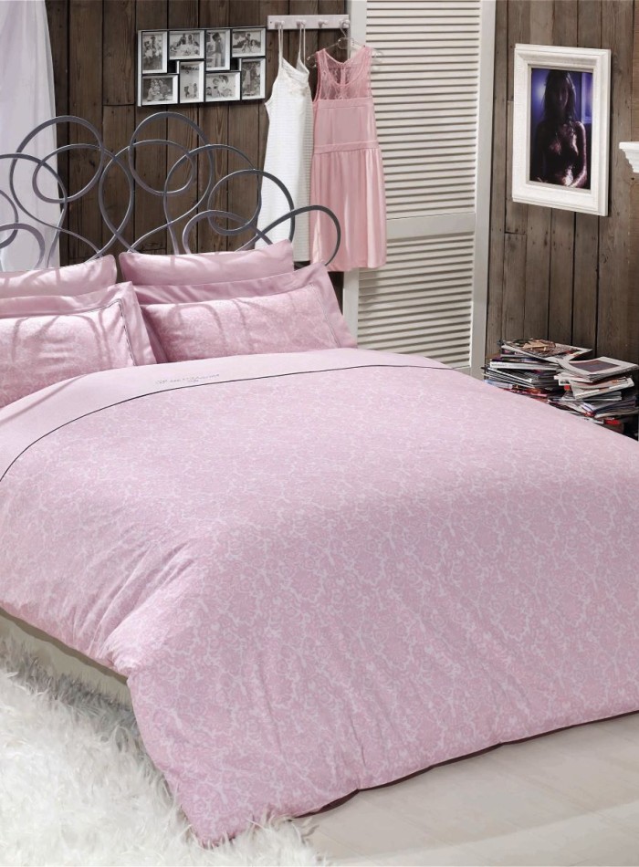 Постільна білизна Maison D'or Rose Marine Pembe 160x220смх2шт сатин із стразами - Зображення 4