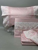 Постільна білизна Maison D'or Gloria Rose 200x220см сатин з мереживом - Зображення 2