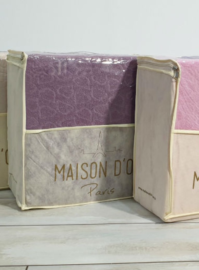 Постельное белье махровое Maison D'or Jaquard Stretcu Terry Set Rose 200x220см — изображение 4