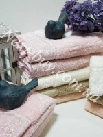 Бамбукові лицьові рушники з гіпюром Maison D'or Julia Bambu 50х100см - Зображення 2