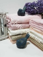 Бамбуковые банные полотенца с гипюром Maison D'or Julia Bambu 85х150см — изображение 2