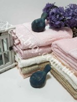 Бамбуковые банные полотенца с гипюром Maison D'or Julia Bambu 85х150см — изображение 3