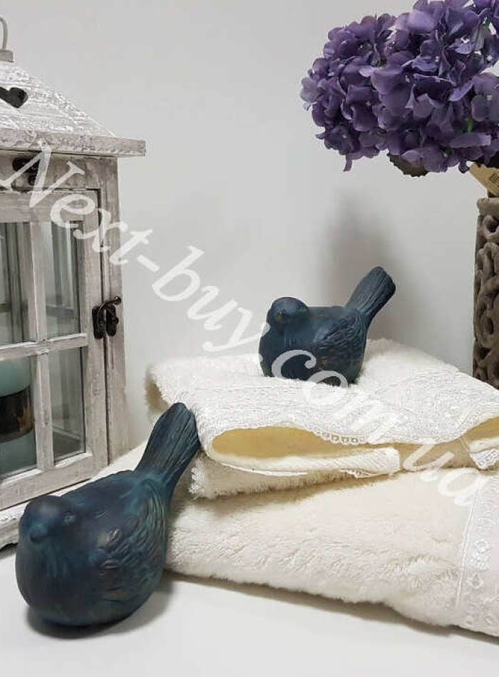 Maison D'or Julia Bambu бамбуковое полотенце с гипюром 85х150см кремовое — изображение 2