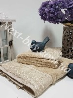 Maison D'or Julia Bambu бамбуковое полотенце с гипюром 85х150см бежевый — изображение 3