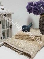 Maison D'or Julia Bambu бамбуковое полотенце с гипюром 85х150см бежевый — изображение 2