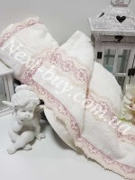 Бамбуковое полотенце с кружевом Maison D'or Vanessa 50х100см кремовый — изображение 2