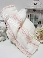 Бамбуковое полотенце с кружевом Maison D'or Vanessa 85х150см кремовое — изображение 2