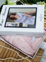 Женский халат бамбуковый Maison D`or Paris Rose Marine грязно-розовый — изображение 3
