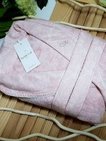 Женский халат бамбуковый Maison D`or Paris Rose Marine грязно-розовый — изображение 4