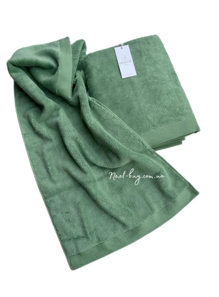 Maison D'or Artemis бавовняний банний рушник 85х150см Sagla Green - Зображення 2