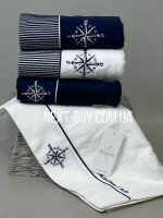 Махровий рушник Maison D'or Marine 50х100см темно-синій - Зображення 4