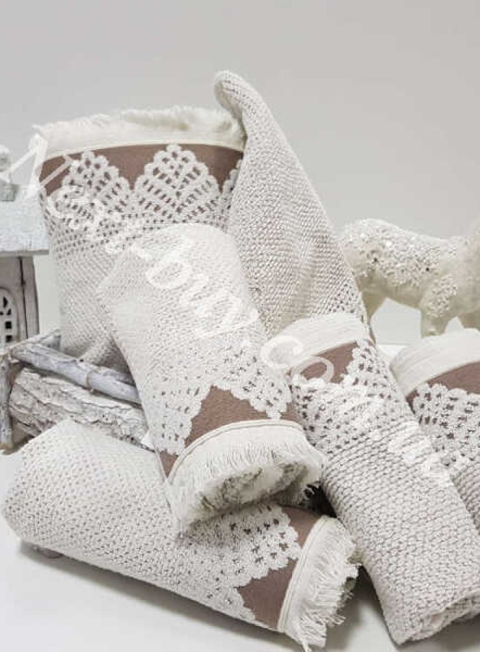 Набір бавовняних рушників Maison D'or Jacquard naturelle 3шт - Зображення 2