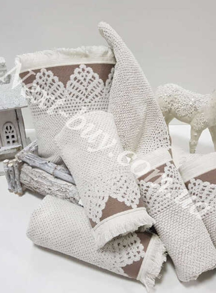 Набір бавовняних рушників Maison D'or Jacquard naturelle 3шт - Зображення 3