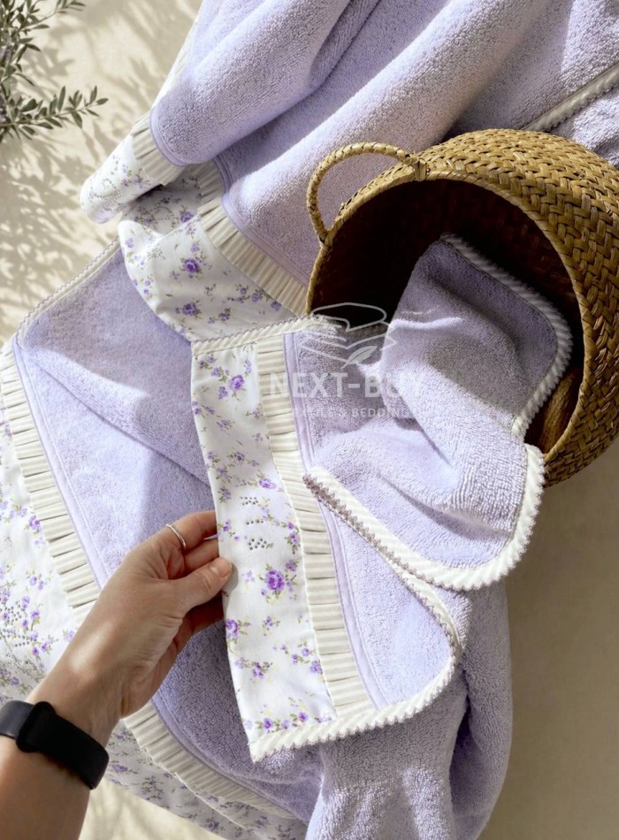 Набор бамбуковых полотенец Maison D'or Roses Lilac 3шт сиреневый — изображение 2