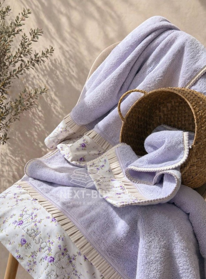 Набор бамбуковых полотенец Maison D'or Roses Lilac 3шт сиреневый — изображение 3