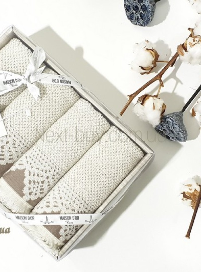 Набор кухонных полотенец Maison D'or Jacquard naturelle 4шт 100% хлопок — изображение 2