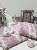 Maison D'or Vanessa бамбуковий рушник з мереживом 50х100см фіолетовий