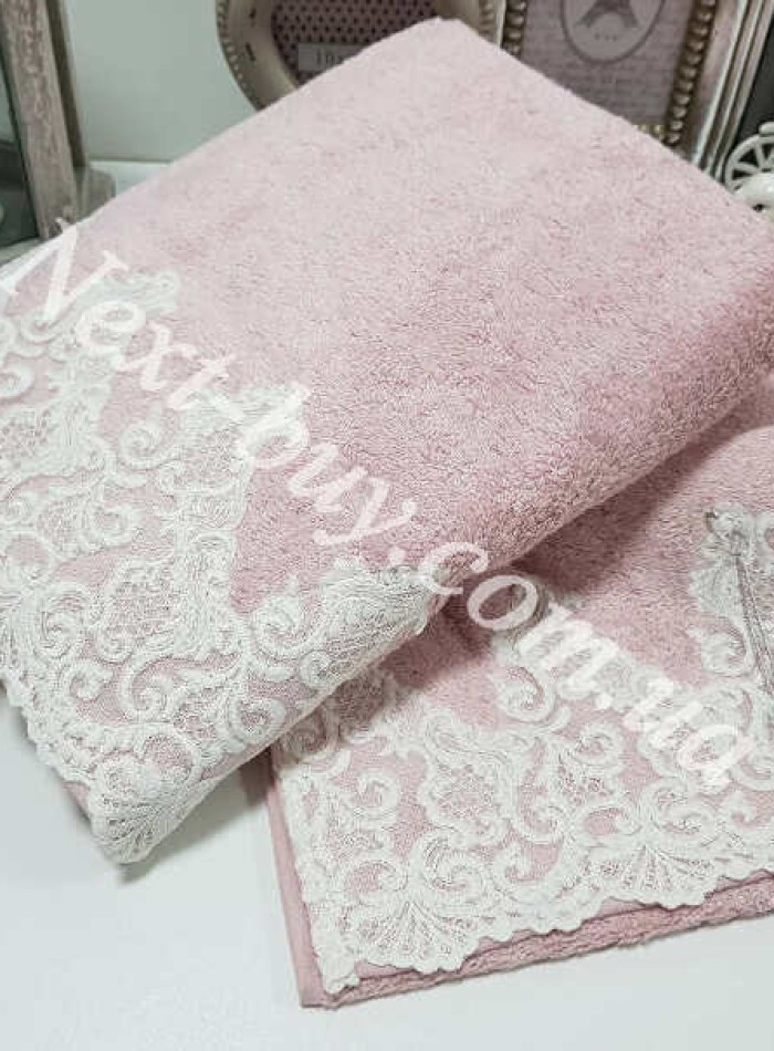 Набір бамбукових рушників Maison D'or Jasmin 3шт рожевих - Зображення 2