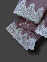 Набор бамбуковых полотенец Maison D'or Jasmin 3шт фиолетовых — изображение 2