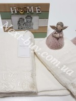Набор бамбуковых полотенец Maison D'or Gloria 2шт кремовый — изображение 2
