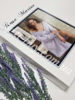 Жіночий халат бамбуковий Maison D`or Paris Rose Marine короткий фіолетовий - Зображення 8
