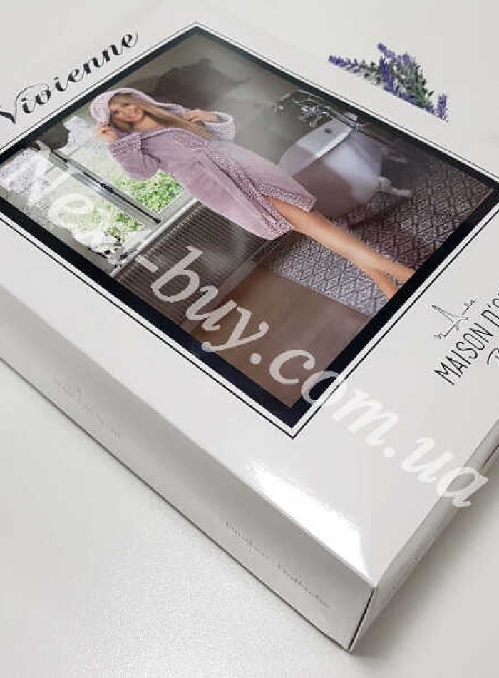 Женский халат бамбуковый Maison D'or Vivienne Rose с розами — изображение 5