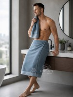 Maison D'or Delon Blue-GreyCotton чоловічий набір махрових рушників блакитний - Зображення 2