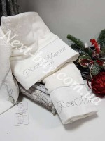 Maison D'or Rose Marine набір бамбукових рушників кремовий 3шт - Зображення 4