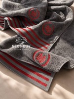 Maison D'or Delon Anthrasit Cotton набір рушників для чоловіків темно-сірий з червоним - Зображення 3
