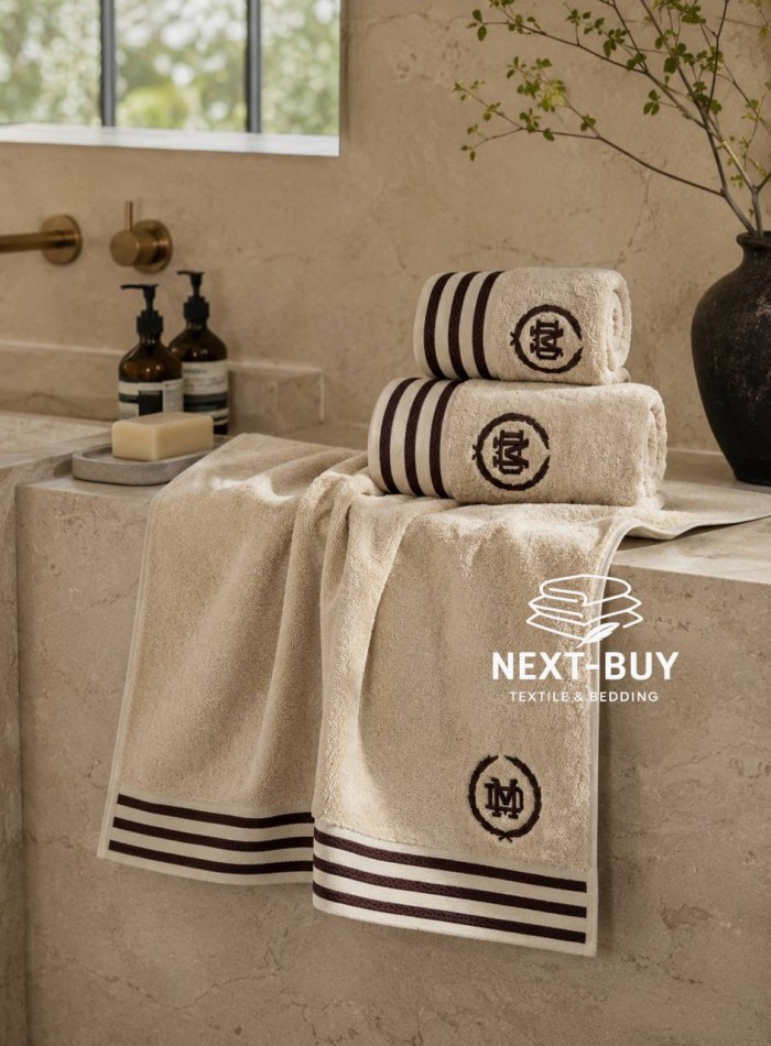 Maison D'or Delon Beige Cotton чоловічий набір рушників бежевий - Зображення 7