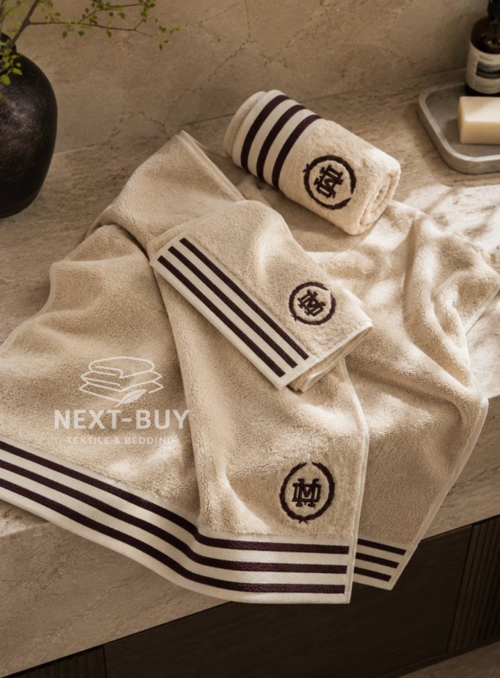 Maison D'or Delon Beige Cotton чоловічий набір рушників бежевий - Зображення 3