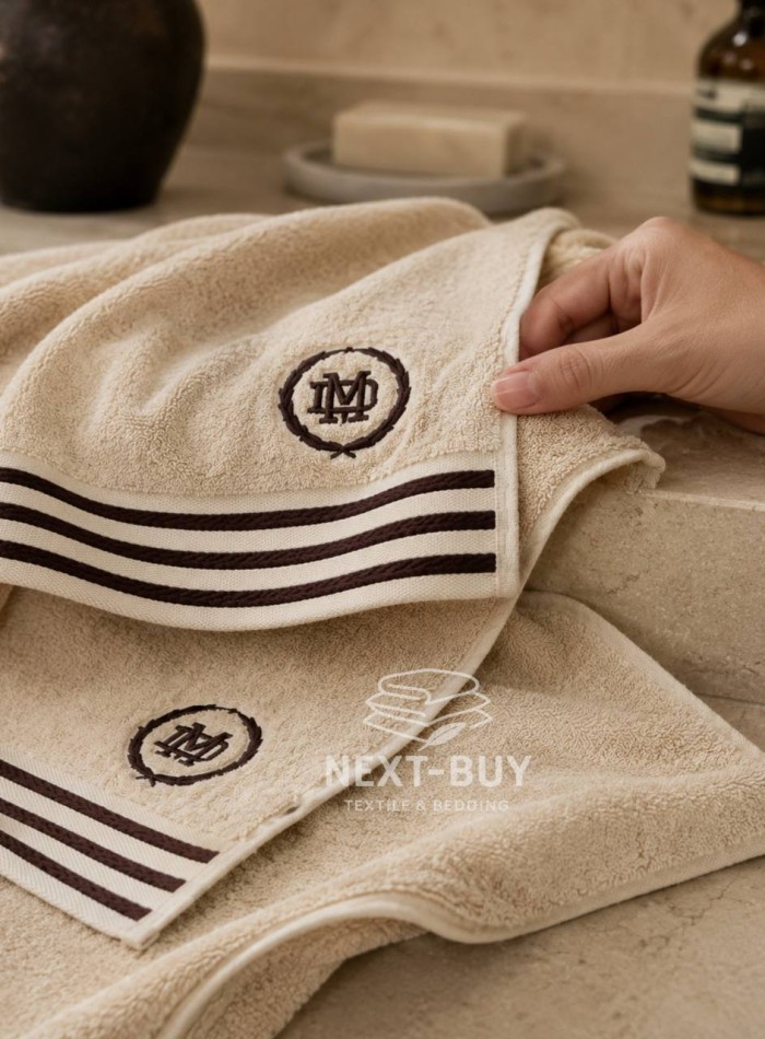 Maison D'or Delon Beige Cotton чоловічий набір рушників бежевий - Зображення 4