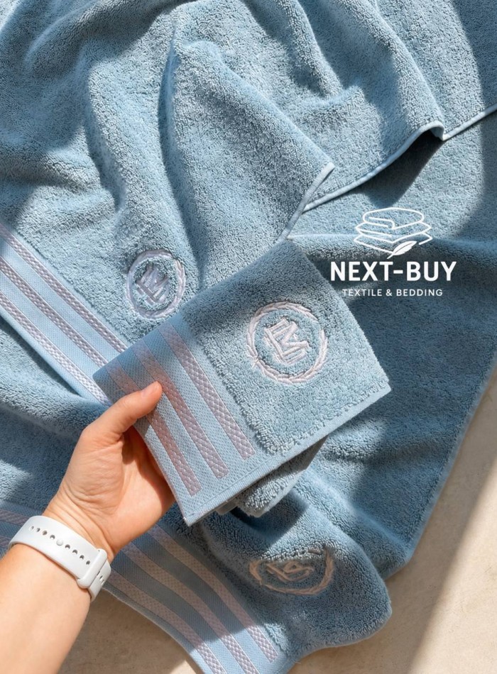 Maison D'or Delon Blue-GreyCotton чоловічий набір махрових рушників блакитний - Зображення 5