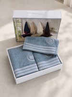 Maison D'or Delon Blue-GreyCotton чоловічий набір махрових рушників блакитний - Зображення 7