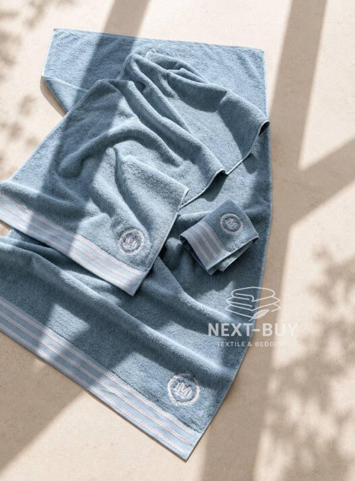 Maison D'or Delon Blue-GreyCotton чоловічий набір махрових рушників блакитний - Зображення 6