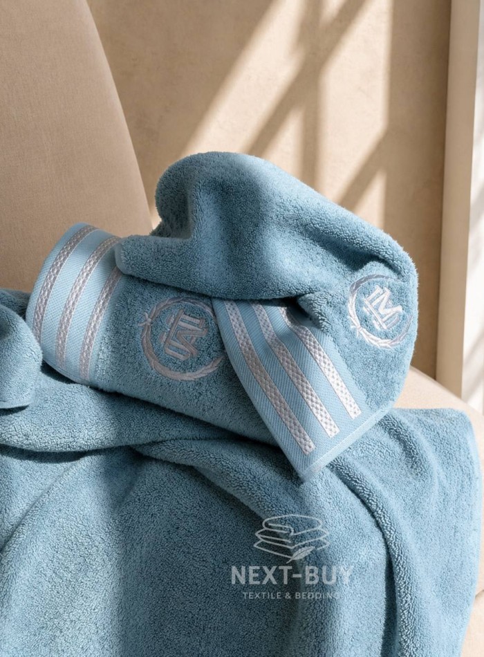 Maison D'or Delon Blue-GreyCotton чоловічий набір махрових рушників блакитний - Зображення 4